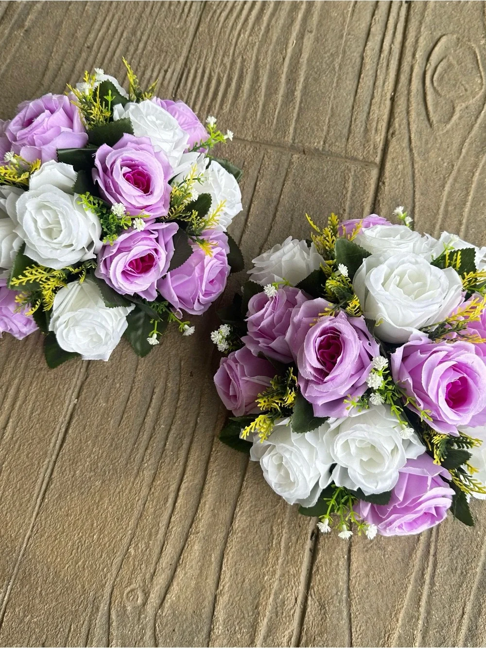 Artificial Flower Taper Candle Rings Set of 2 Floral Candle Holders Farmhouse